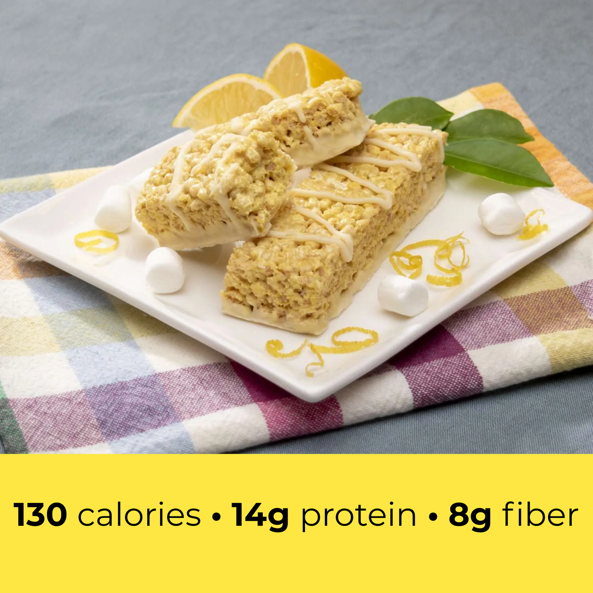Inspire Fluffy Lemon Bars with 15g Protein + Fiber