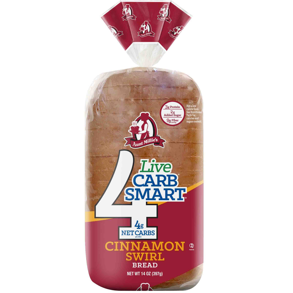 Calb Bread Aunt Millie's Live Carb Smart Bread