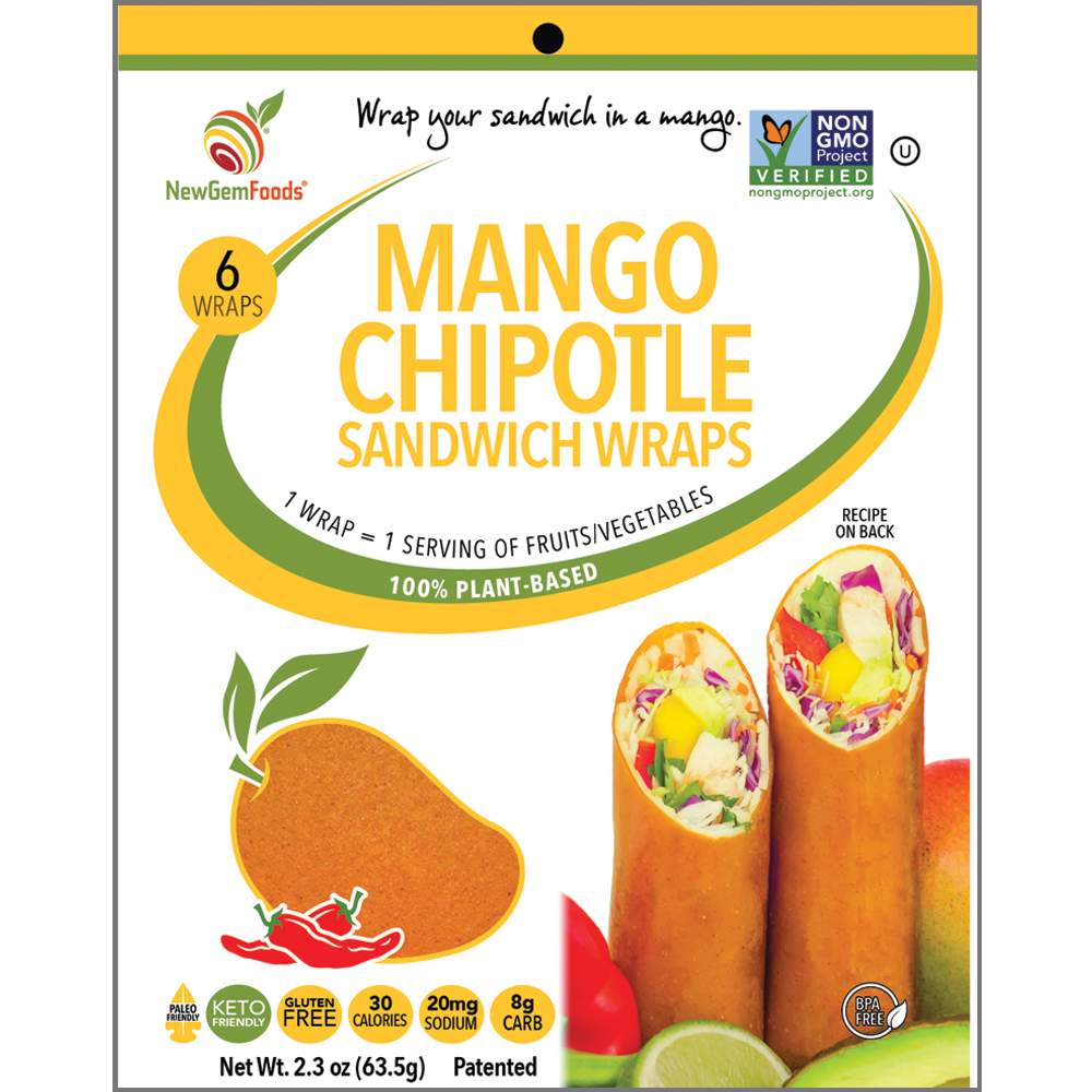 GemWraps Sandwich Wraps by NewGem Foods - Mango Chipotle
