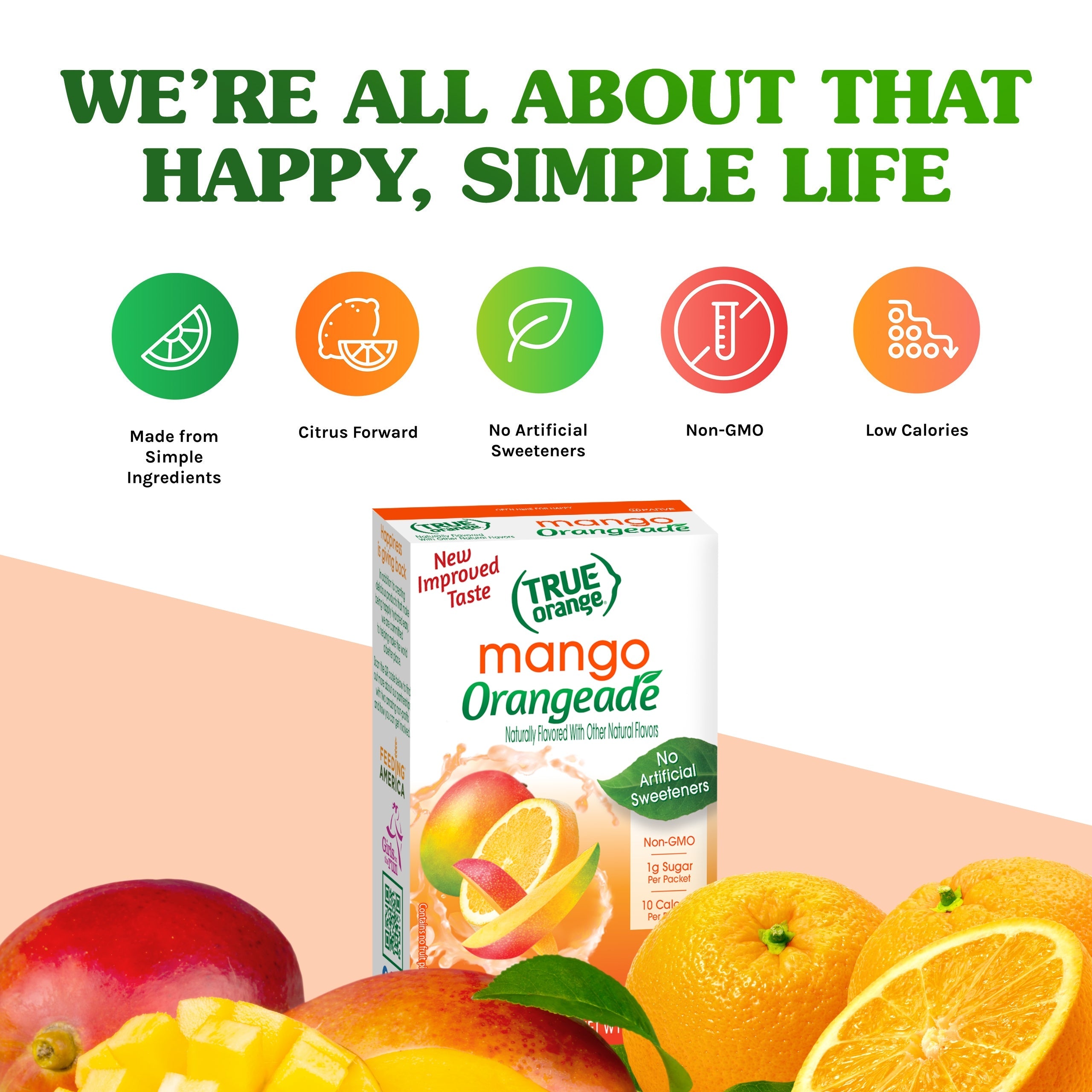 True Citrus True Orangeade Mango Drink Mix 10 packets