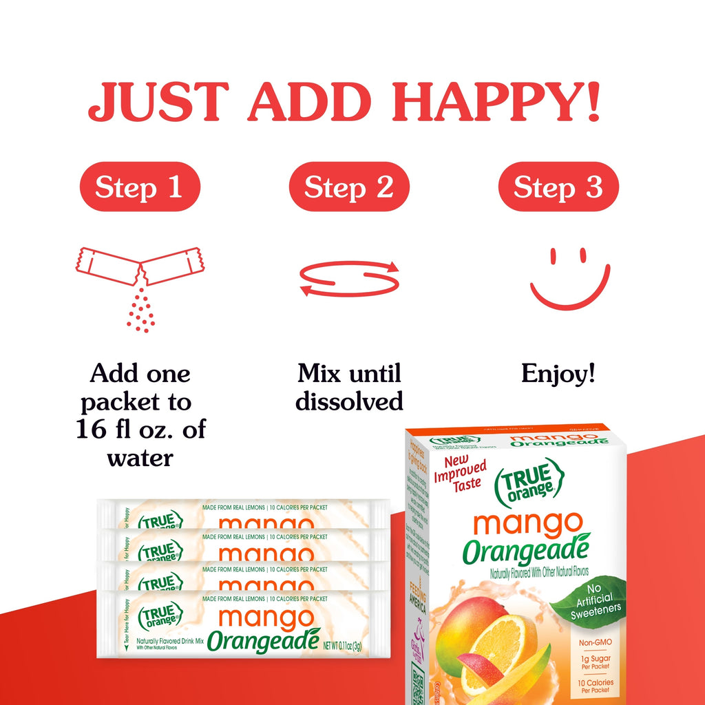 True Life Mango True Citrus True Orangeade Mango Drink Mix 10 packets