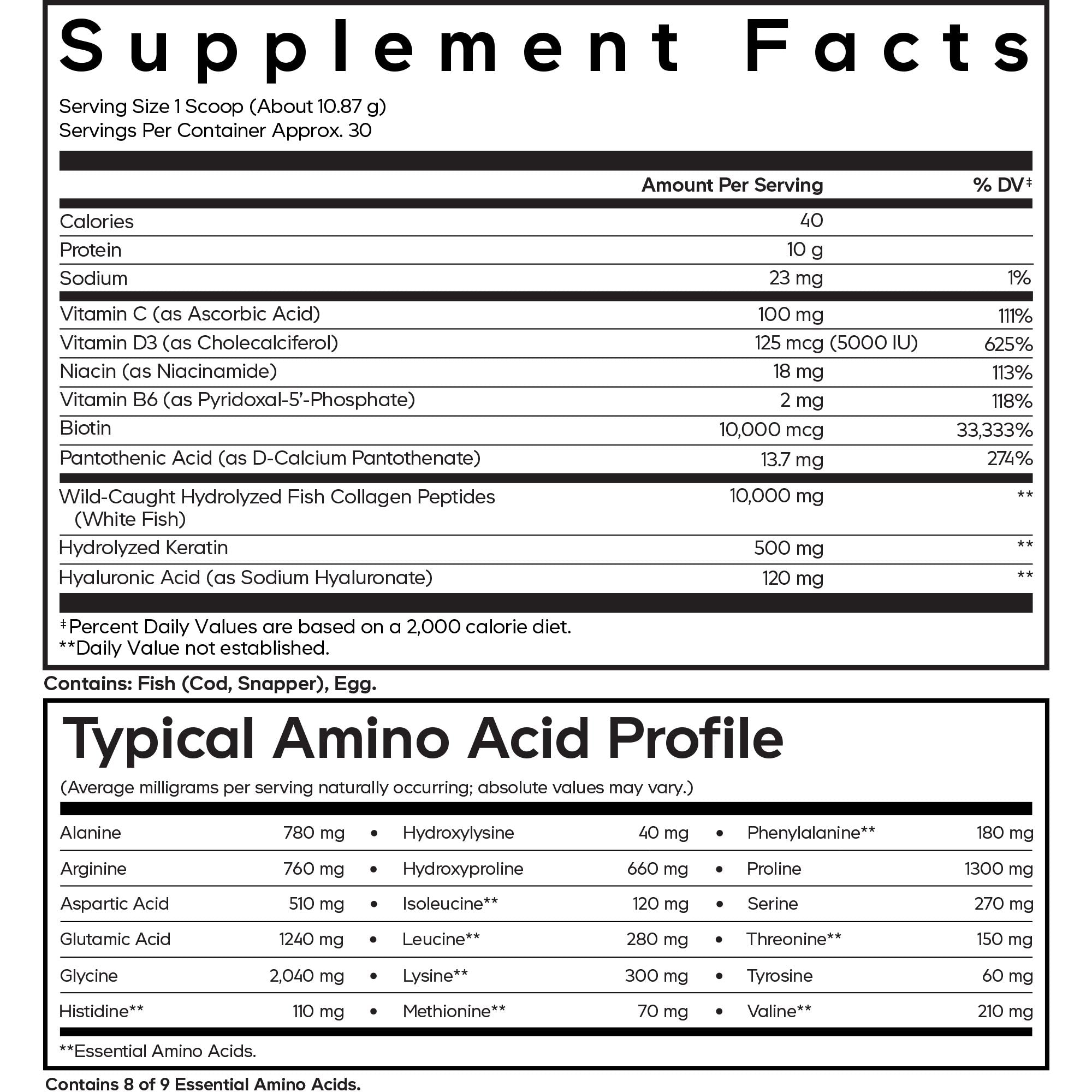 Wild-Caught Marine Collagen Peptides Powder Platinum by Codeage