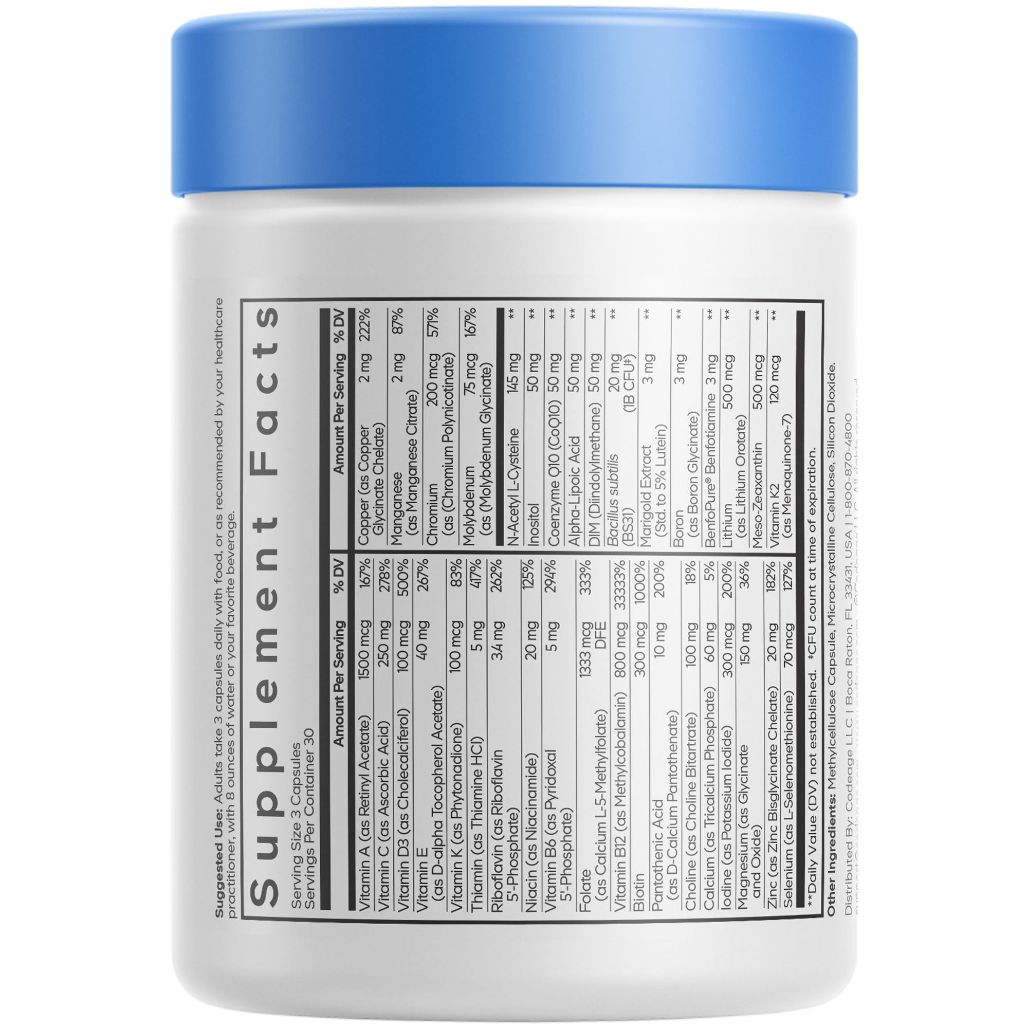 Multivitamine méthylée+ par Codeage