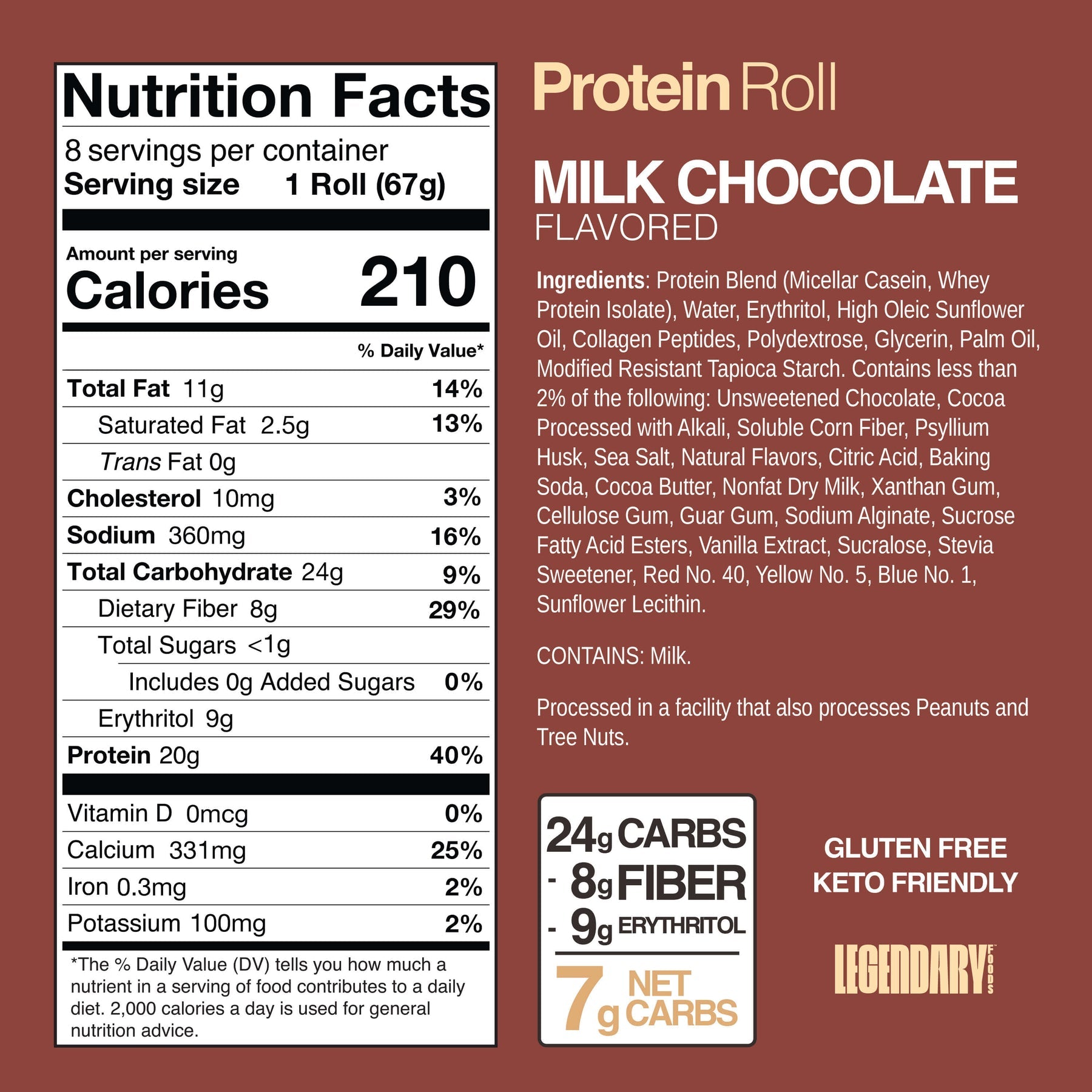 Legendary Foods Protein Sweet Roll - Milk Chocolate