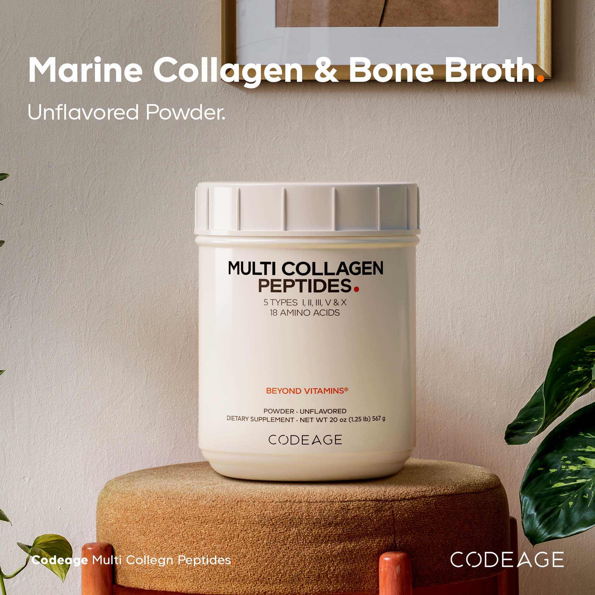 Multi Collagen Peptides Powder - 5 Types of Collagen Protein Unflavored by Codeage
