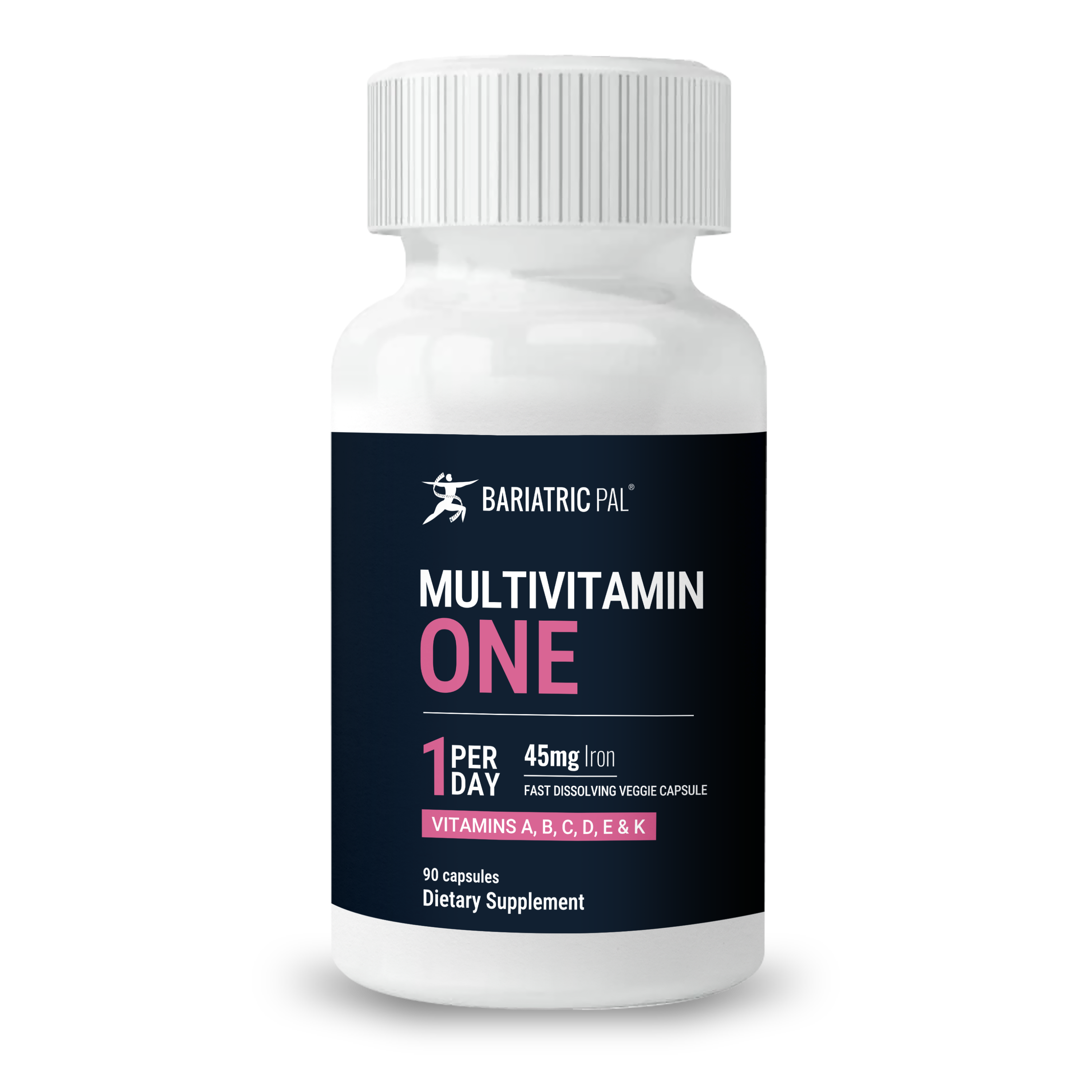 BariatricPal Multivitamin ONE "1 per Day!" Bariatric Multivitamin Capsule with 45mg Iron