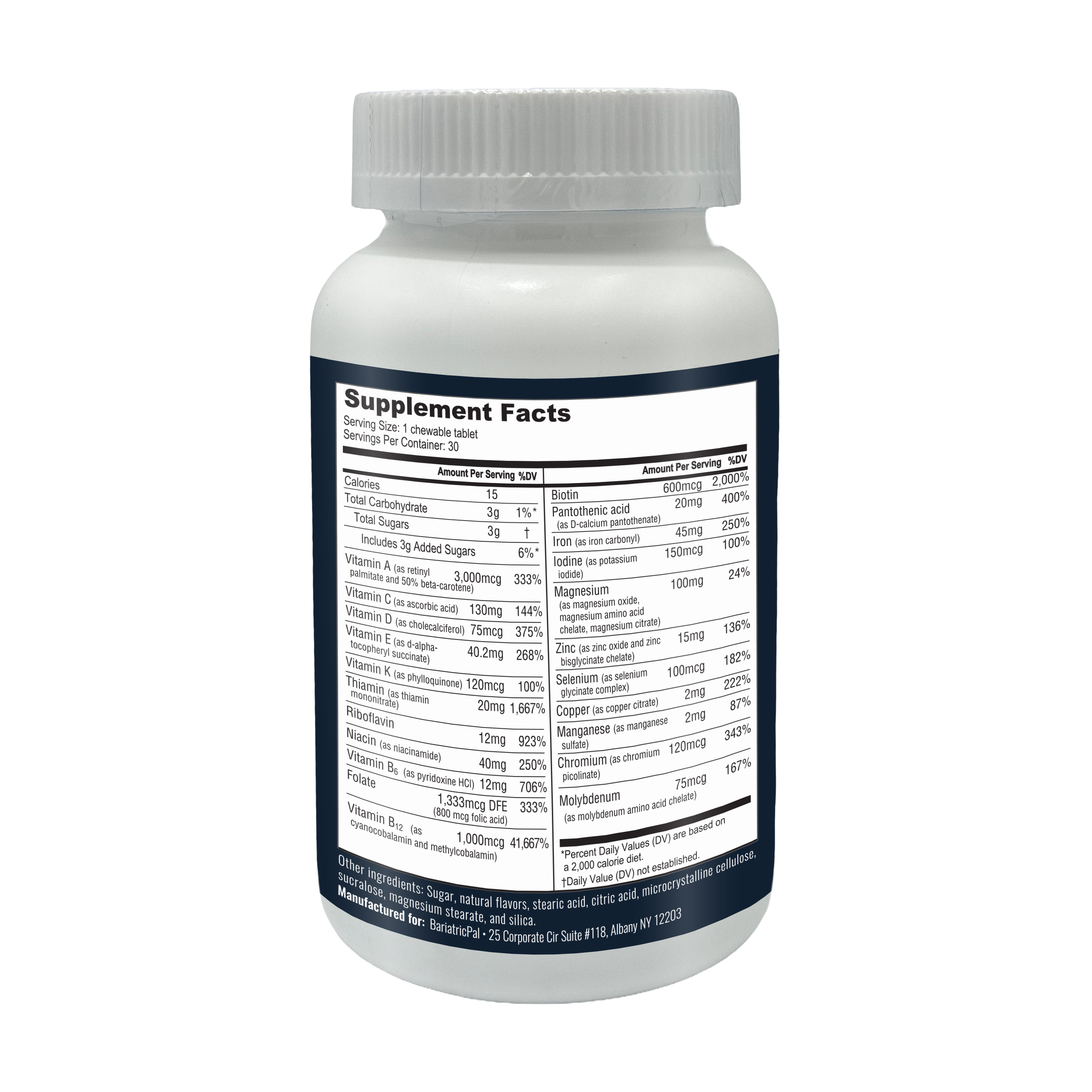 #12-Month Supply of BariatricPal Multivitamin ONE_with 45mg Iron #Type_Orange Citrus Chewable