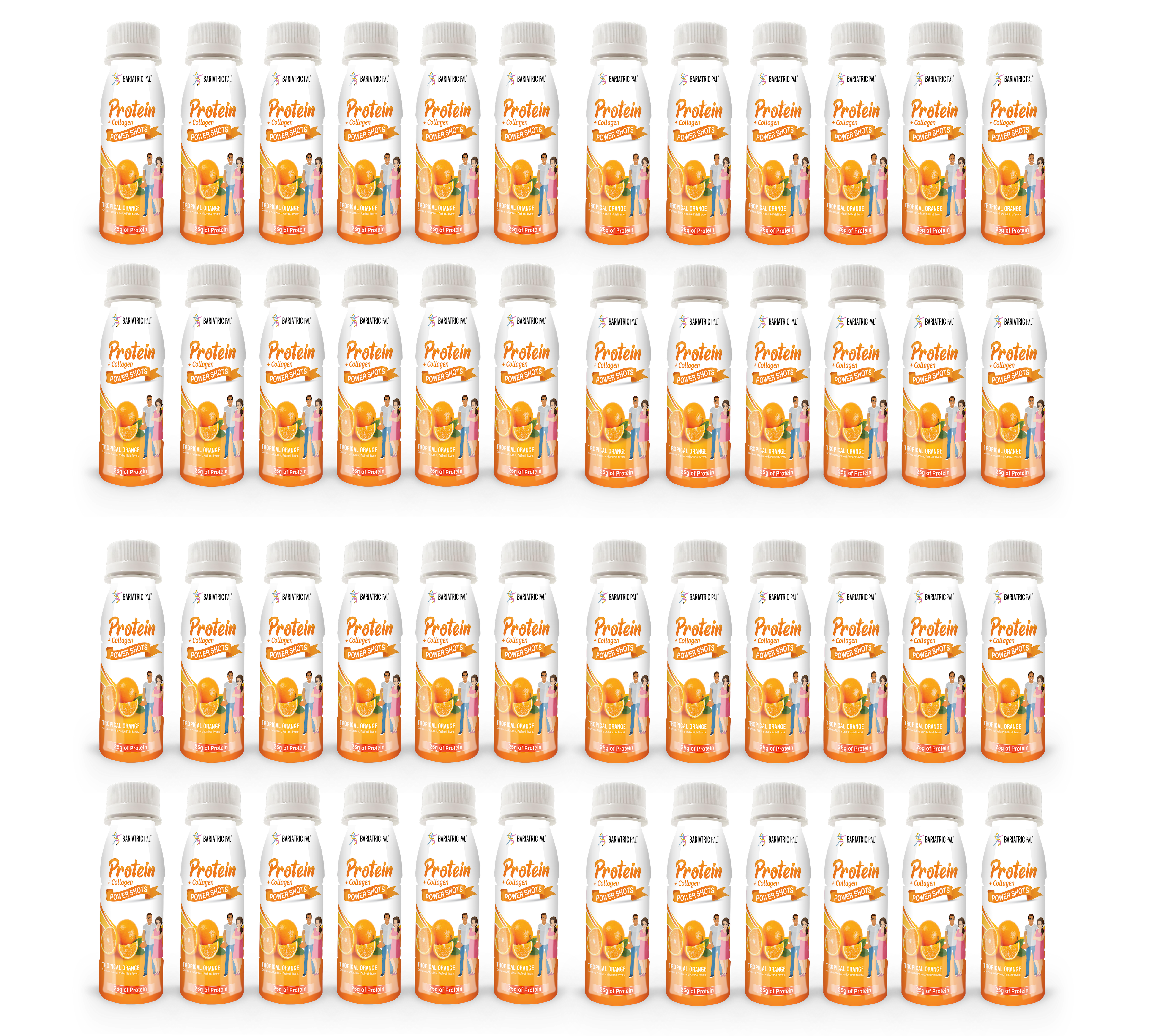 BariatricPal 25g Whey & Collagen Complete Protein Power Shots - Tropical Orange