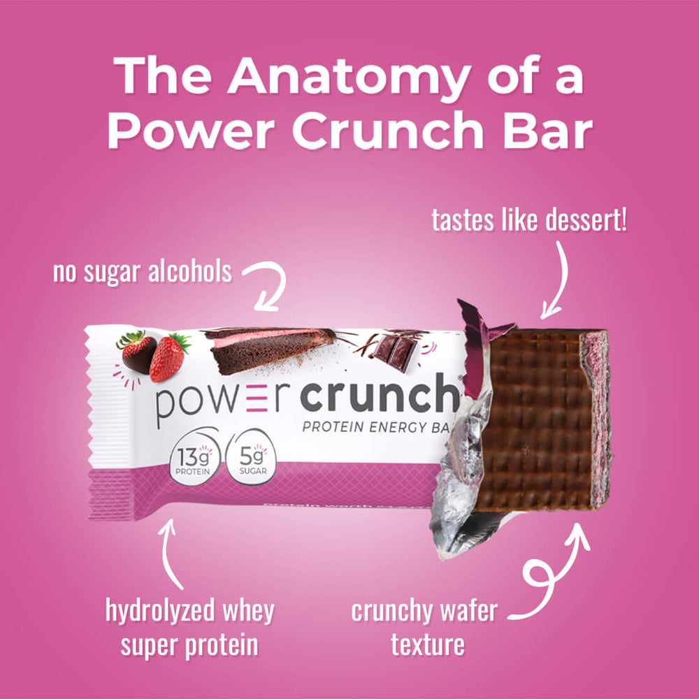 Power Crunch Protein Energy Wafer Bar – Chocolate Strawberry