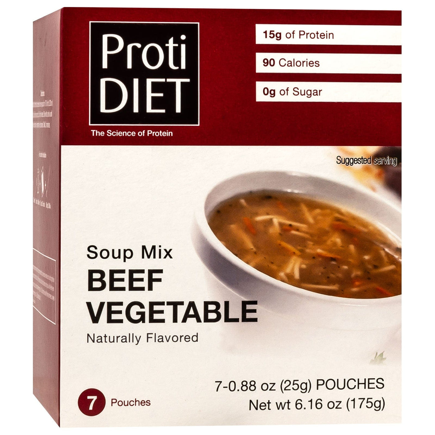 Proti Diet Protein Soup Mix, Beef Vegetable, 7 Pouches