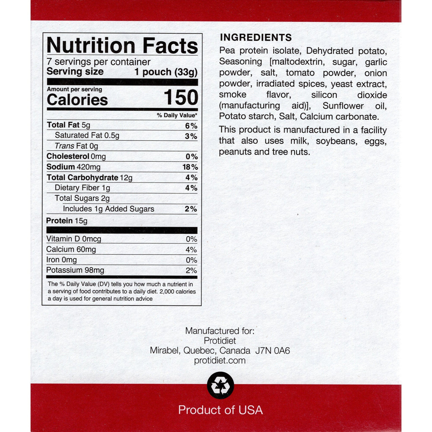 Proti Diet Protein Crisps, BBQ, 7 Pouches