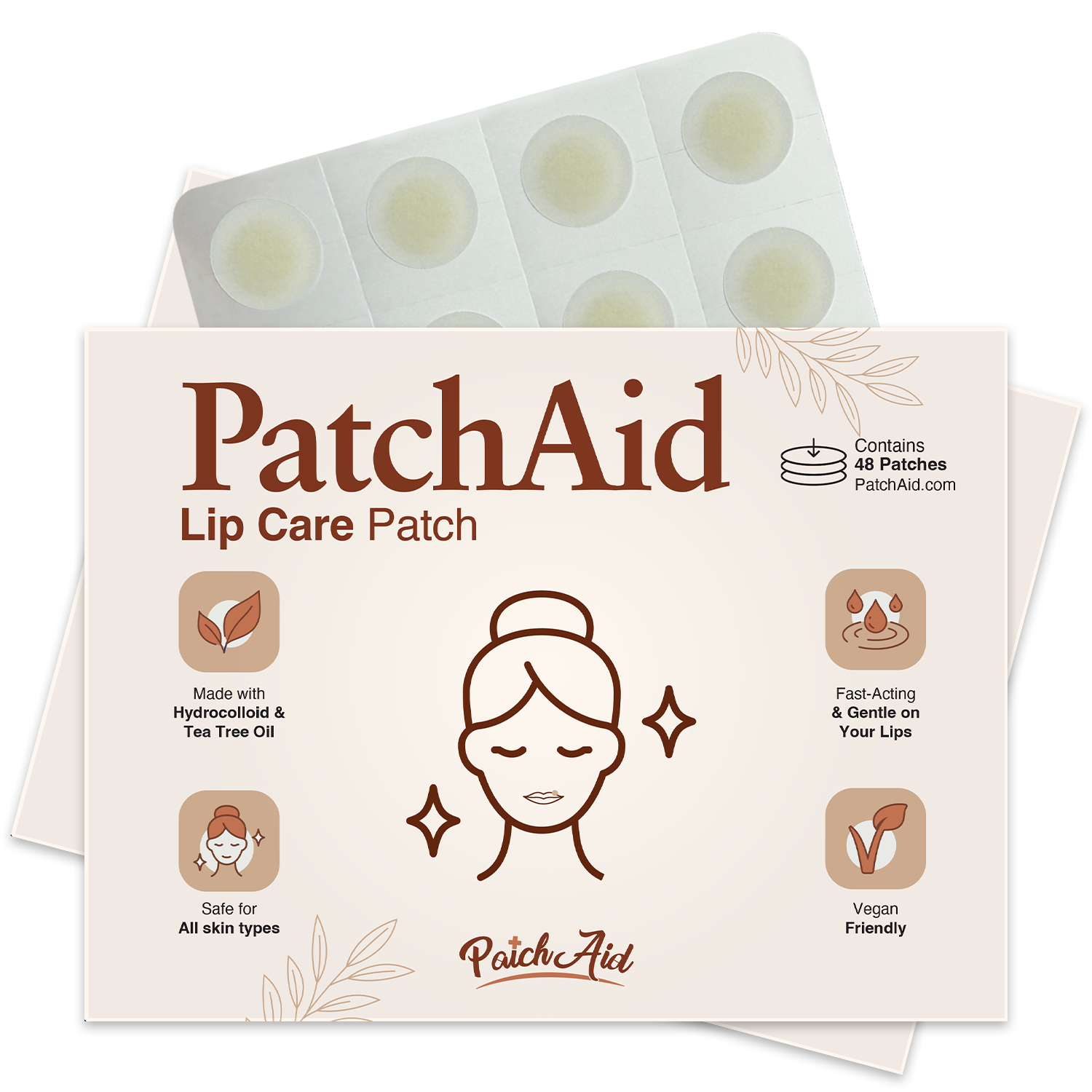 Lip Care Patch – 48 Hydrocolloid Patches with Tea Tree Oil