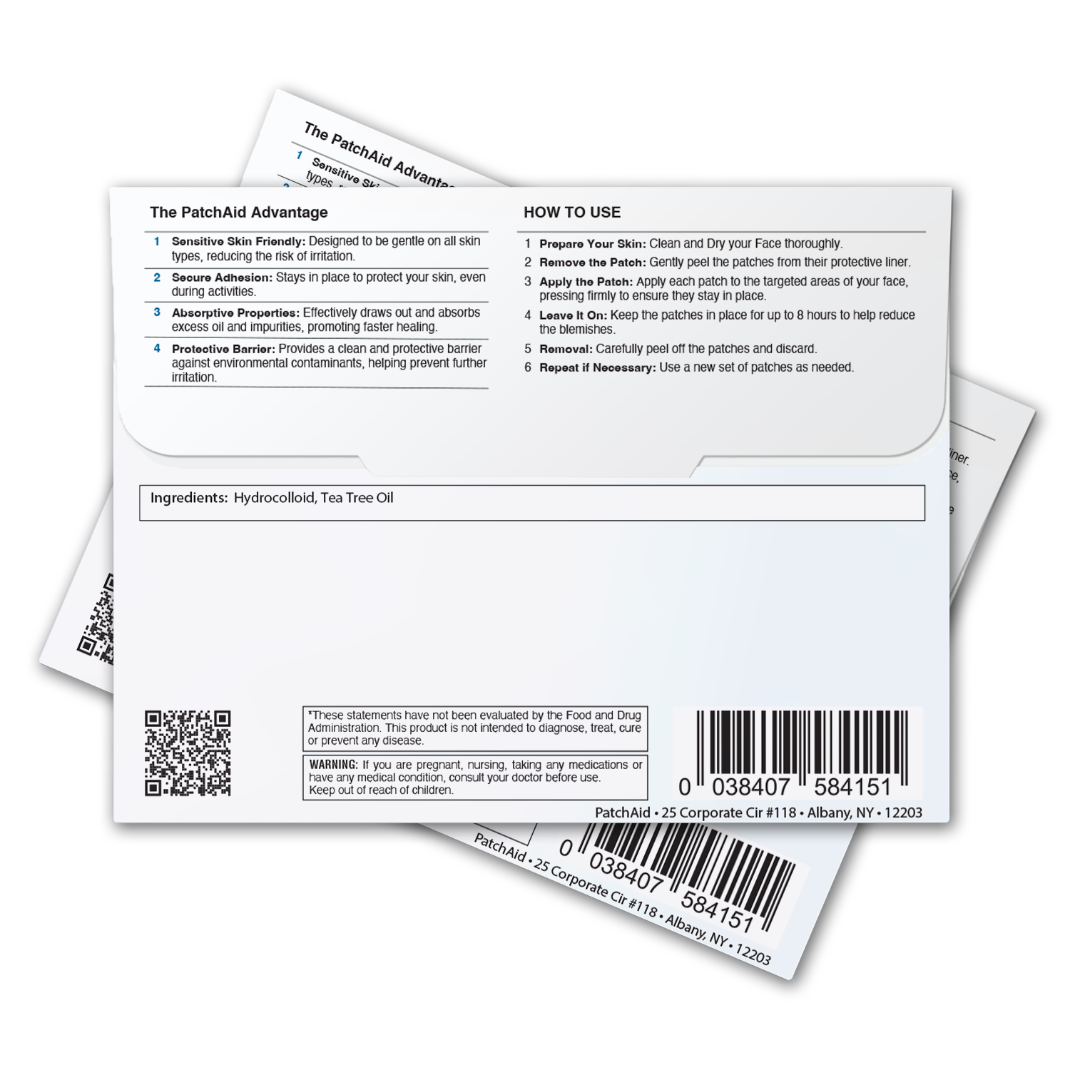 Pimple Patch Full Face – 15 Hydrocolloid Patches for Chin, Cheeks, Nose and Forehead