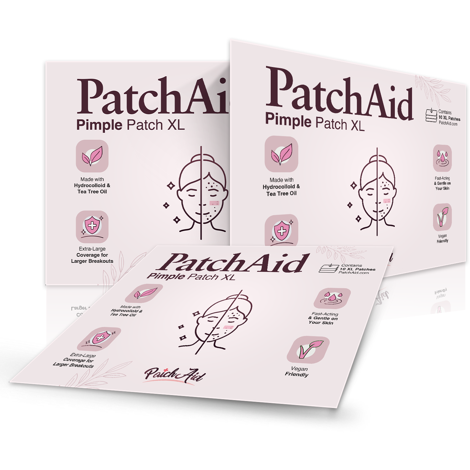 Pimple Patch XL – 10 Extra-Large Hydrocolloid Patches for Face and Body