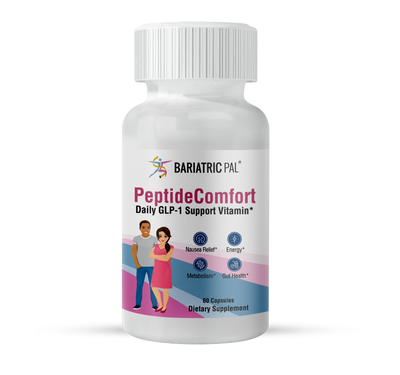 PeptideComfort™ - Daily GLP-1 Support Vitamin for Nausea Relief, Energy, & Metabolic Health by BariatricPal (CLEARANCE: Best by August 30, 2026)