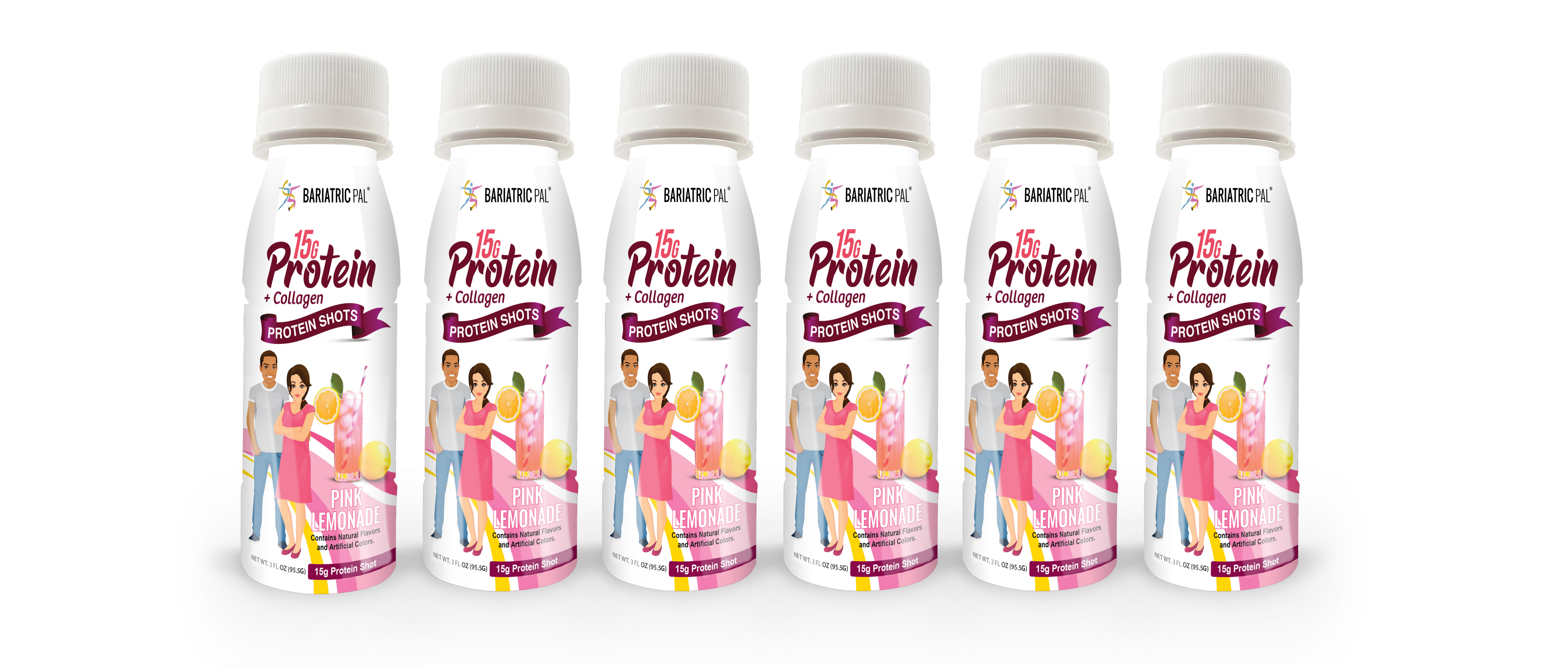 BariatricPal 15g Whey & Collagen Complete Protein Shots - Pink Lemonade