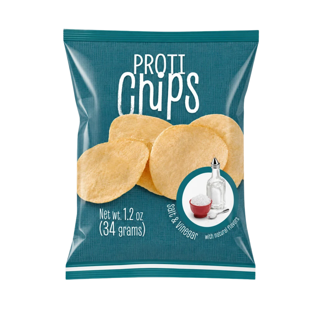 BariatricPal Proti Diet Patatas Fritas con Proteínas - Sal Marina y Vinagre, 1,20 oz