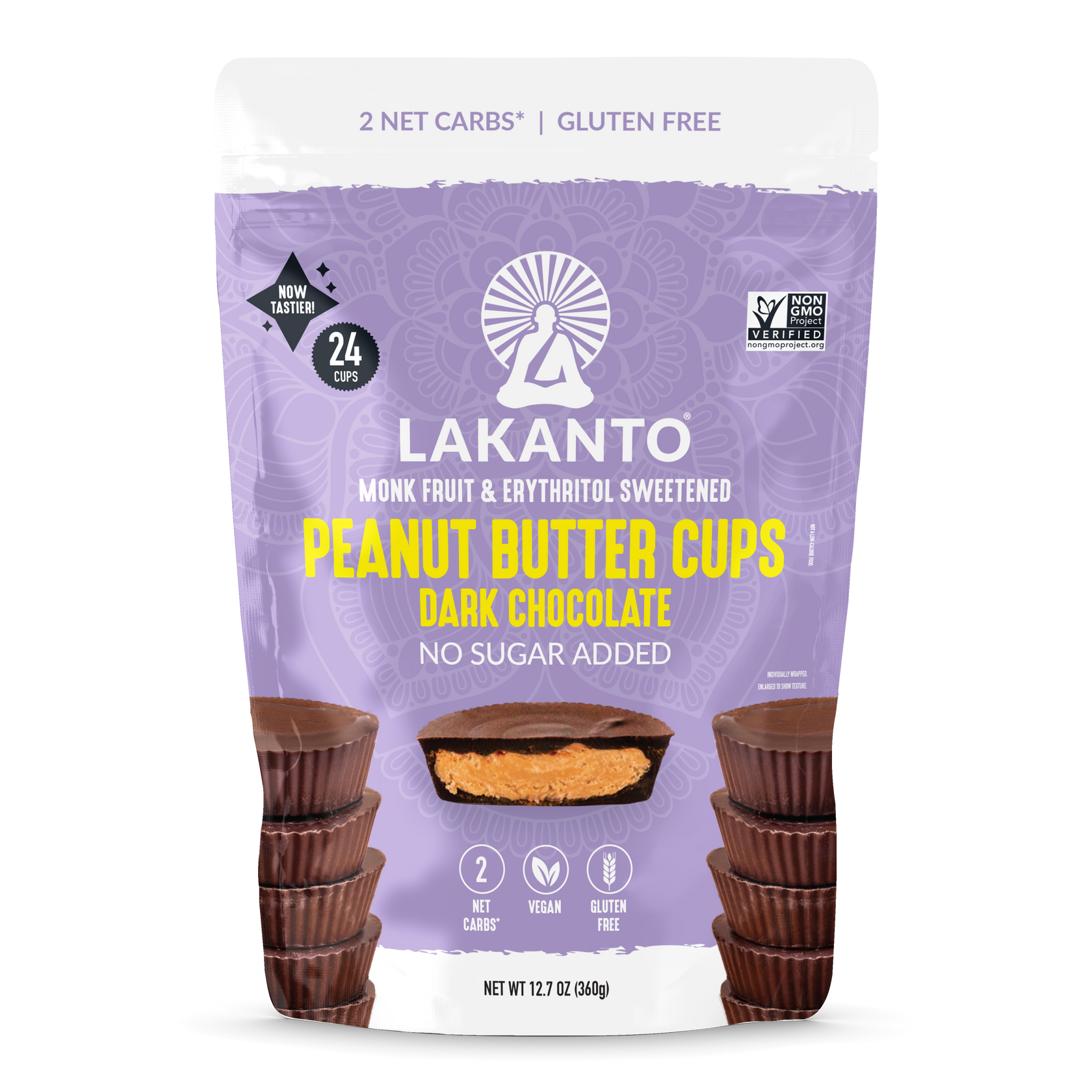 Lakanto Dark Chocolate Peanut Butter Cups (CLEARANCE: Best by February 05, 2026)