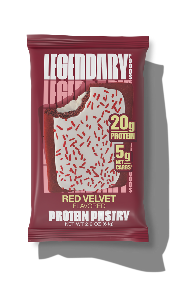 "Cake Style" Low-Carb Toaster Tasty Pastry by Legendary Foods - Red Velvet
