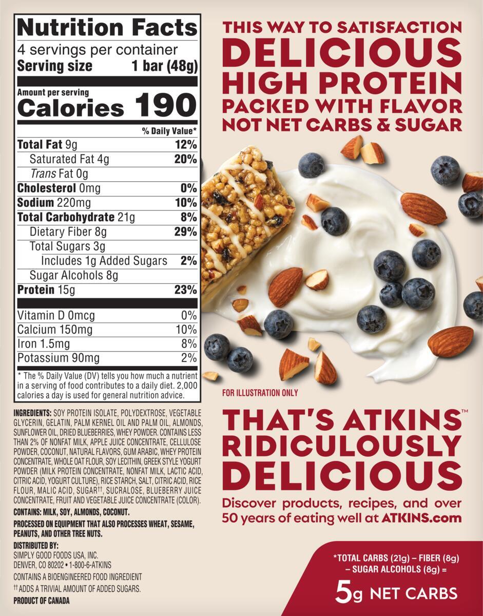 #Flavor_Blueberry Greek Yogurt (4 Bars) #Size_One Box