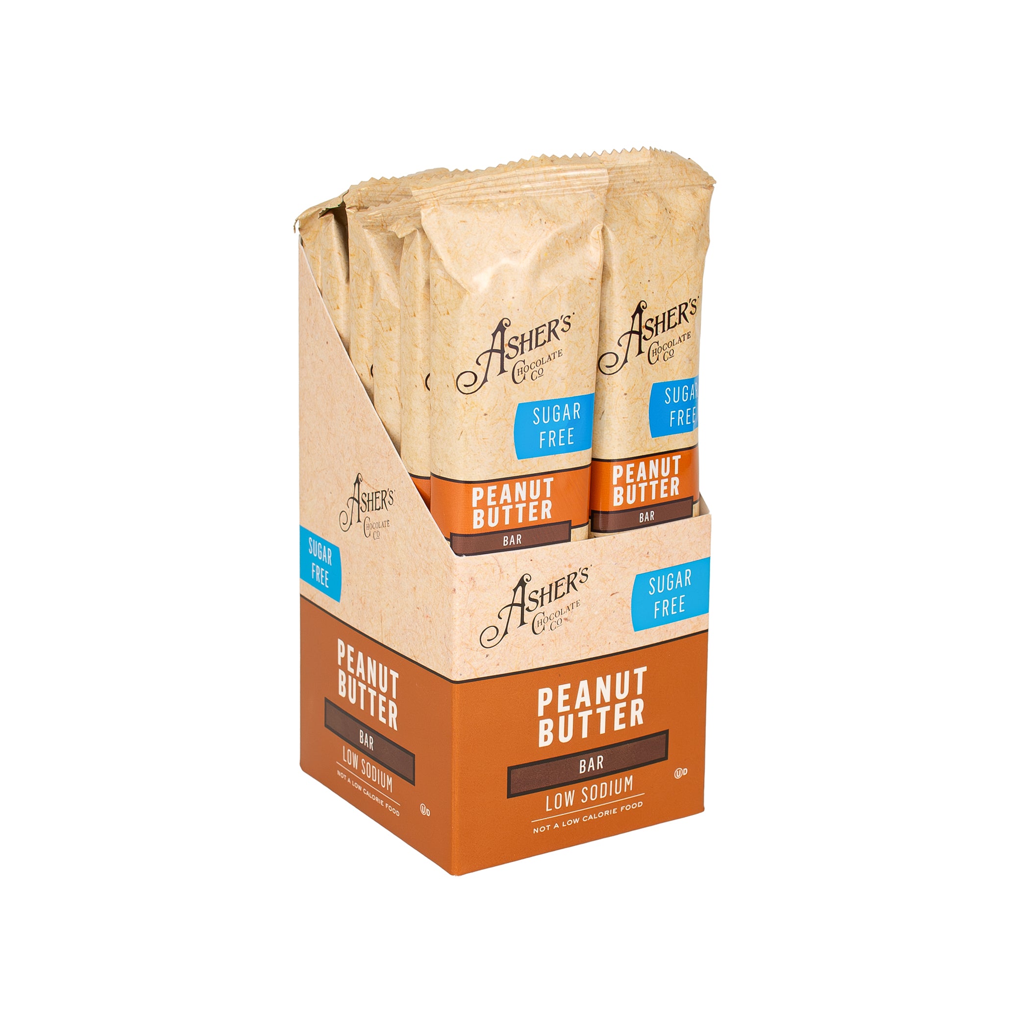 Asher's Chocolate Sugar-Free Chocolate Bars - Peanut Butter