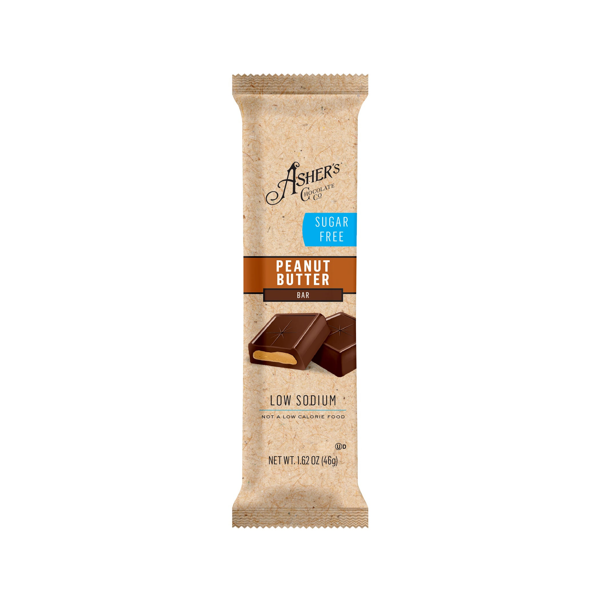 Asher's Chocolate Sugar-Free Chocolate Bars - Peanut Butter