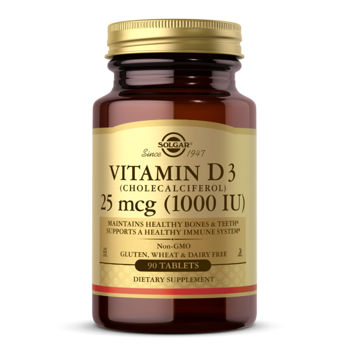 Solgar® Vitamin D3 (Cholecalciferol) 25mcg (1000 iu) Tablets - High-quality Vitamin D by Solgar at BariatricPal Store