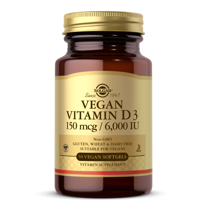 Solgar® Vegan Vitamin D3 150 MCG (6000 IU) - 50 Softgels