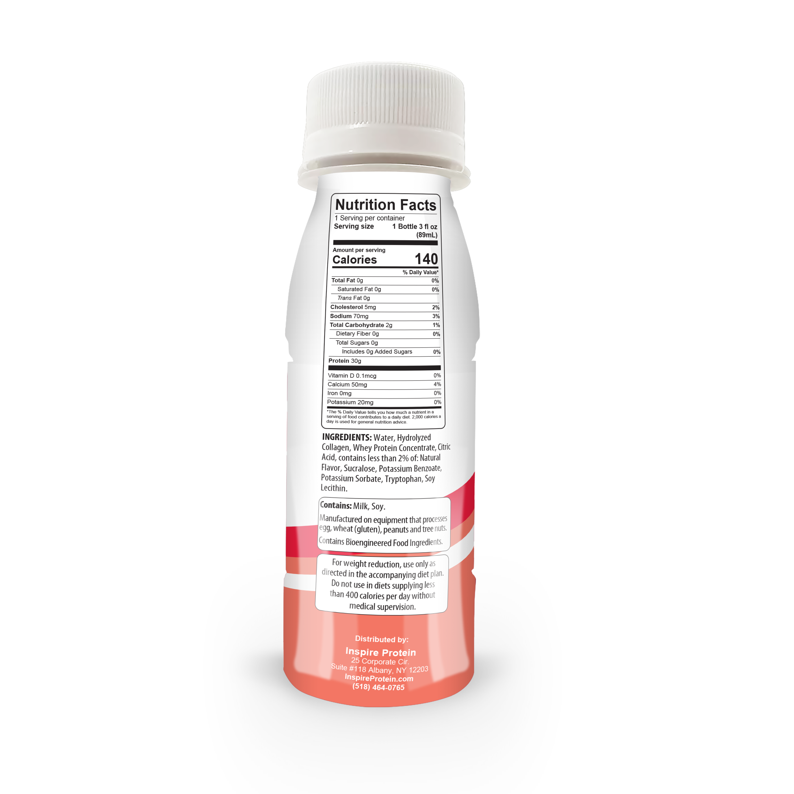 Inspire 30g Whey & Collagen Complete Protein Power Pro Shots - Strawberry Lemonade