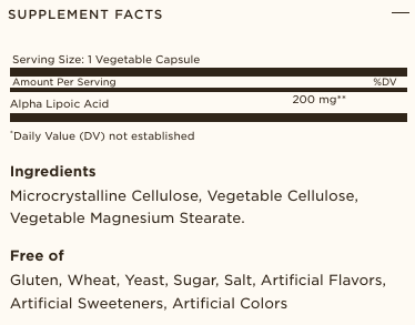 Solgar® Alpha Lipoic Acid 200mg
