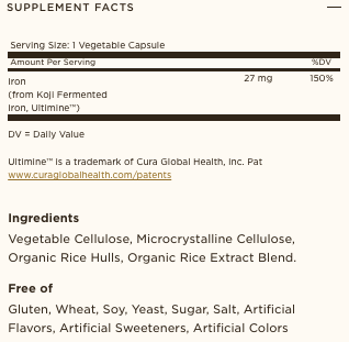 Solgar® Earth Source® Koji Fermented Iron 27mg