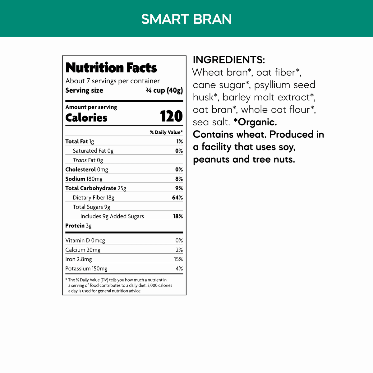 Nature's Path Organic Smart Bran Cereal 10.6 oz