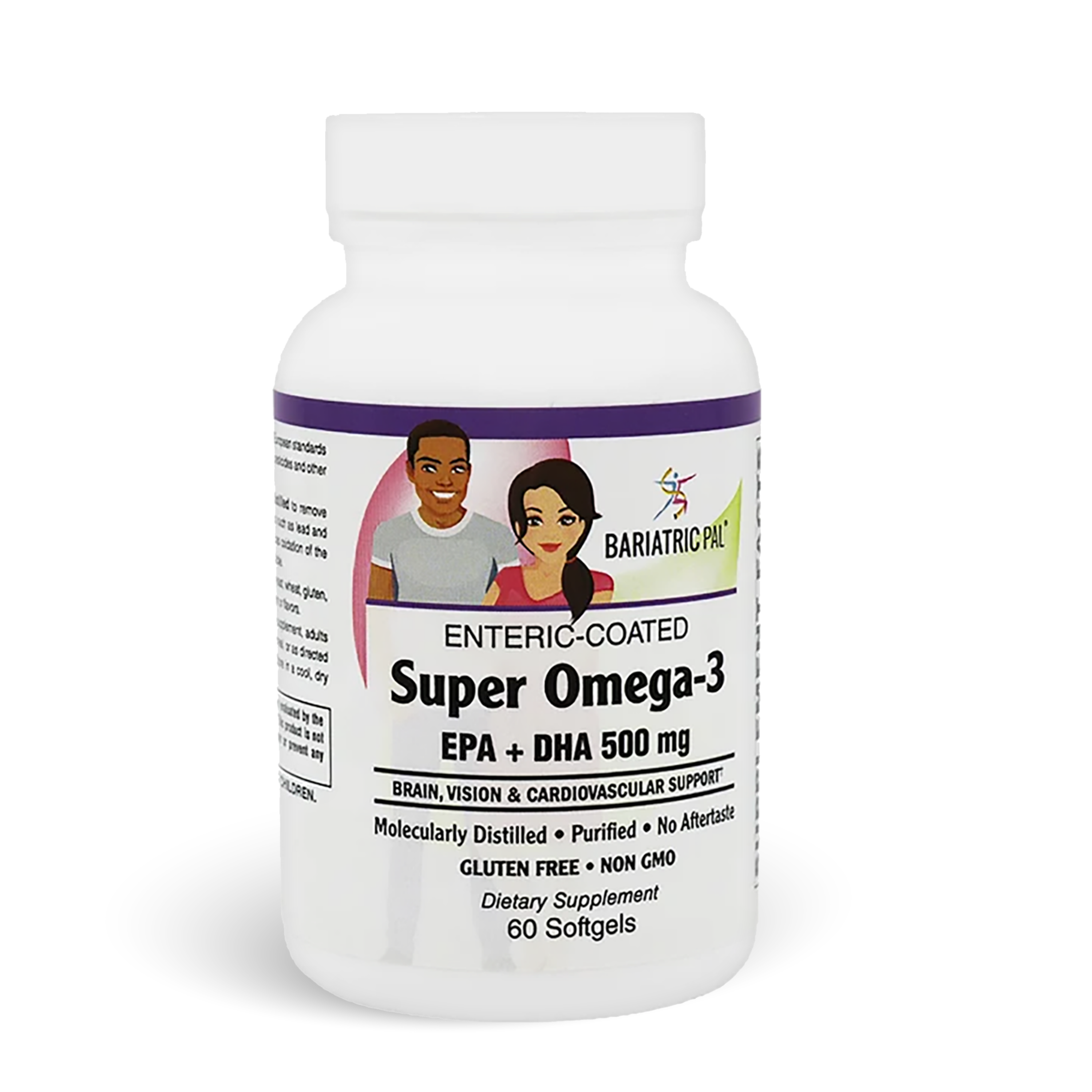 BariatricPal Super Omega-3 with EPA + DHA, 500 mg, 60 Enteric-Coated Softgels