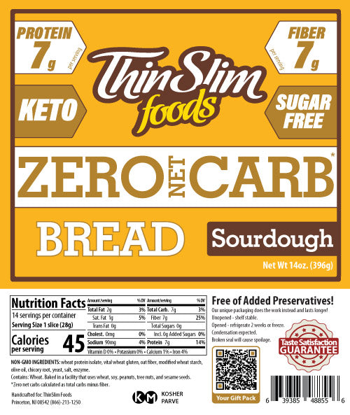 ThinSlim Foods Zero Carb Protein Bread - Sourdough