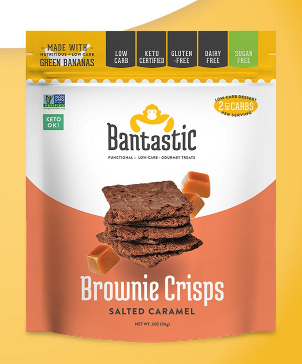 Bantastic Brownie Thin Crisps Snack - Salted Caramel
