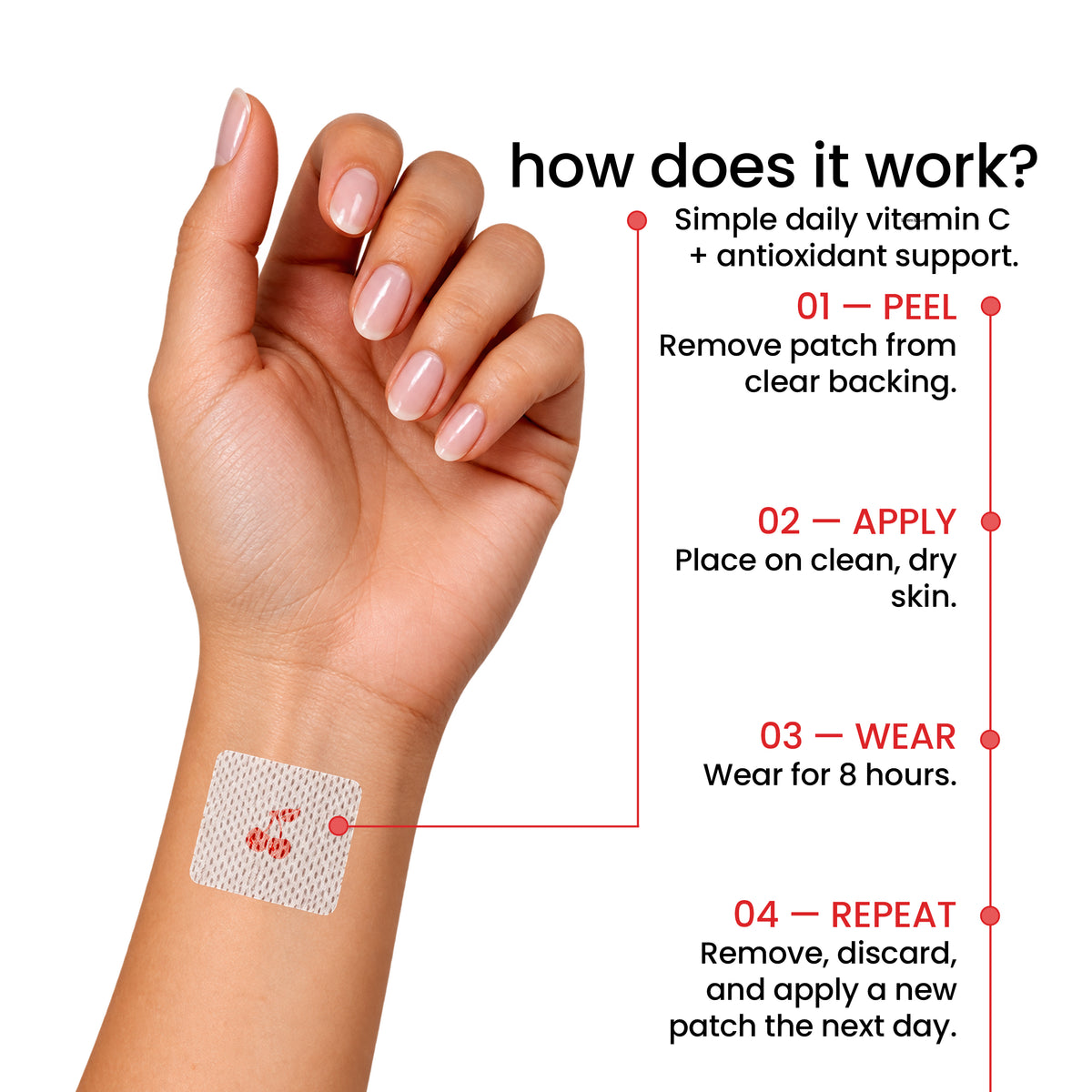 Vitamin C Plus Patch by PatchAid - 8-hour wear