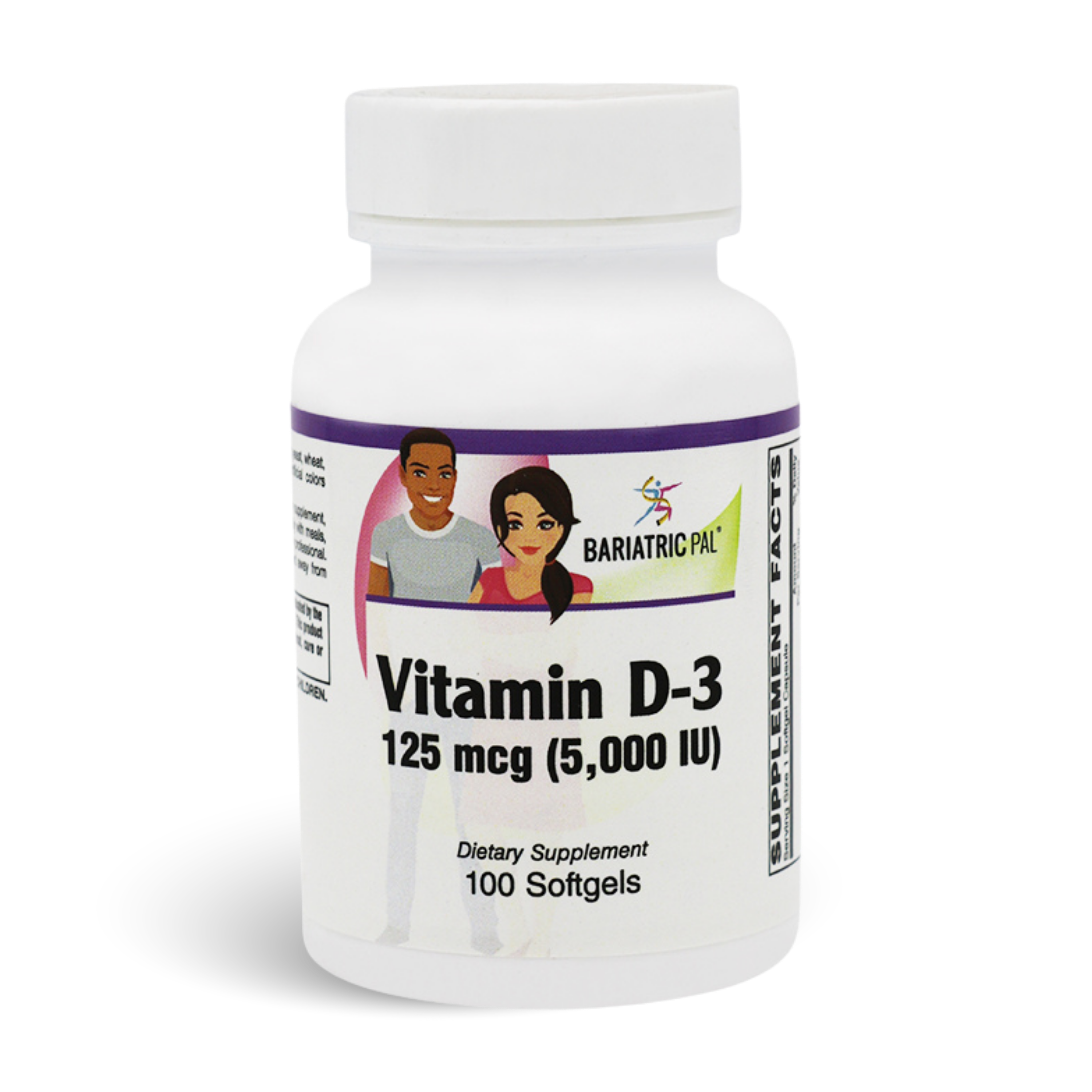 Vitamin D-3 125mcg (5000 IU) - Easy Swallow Vegetarian Softgels by BariatricPal - High-quality Vitamin D