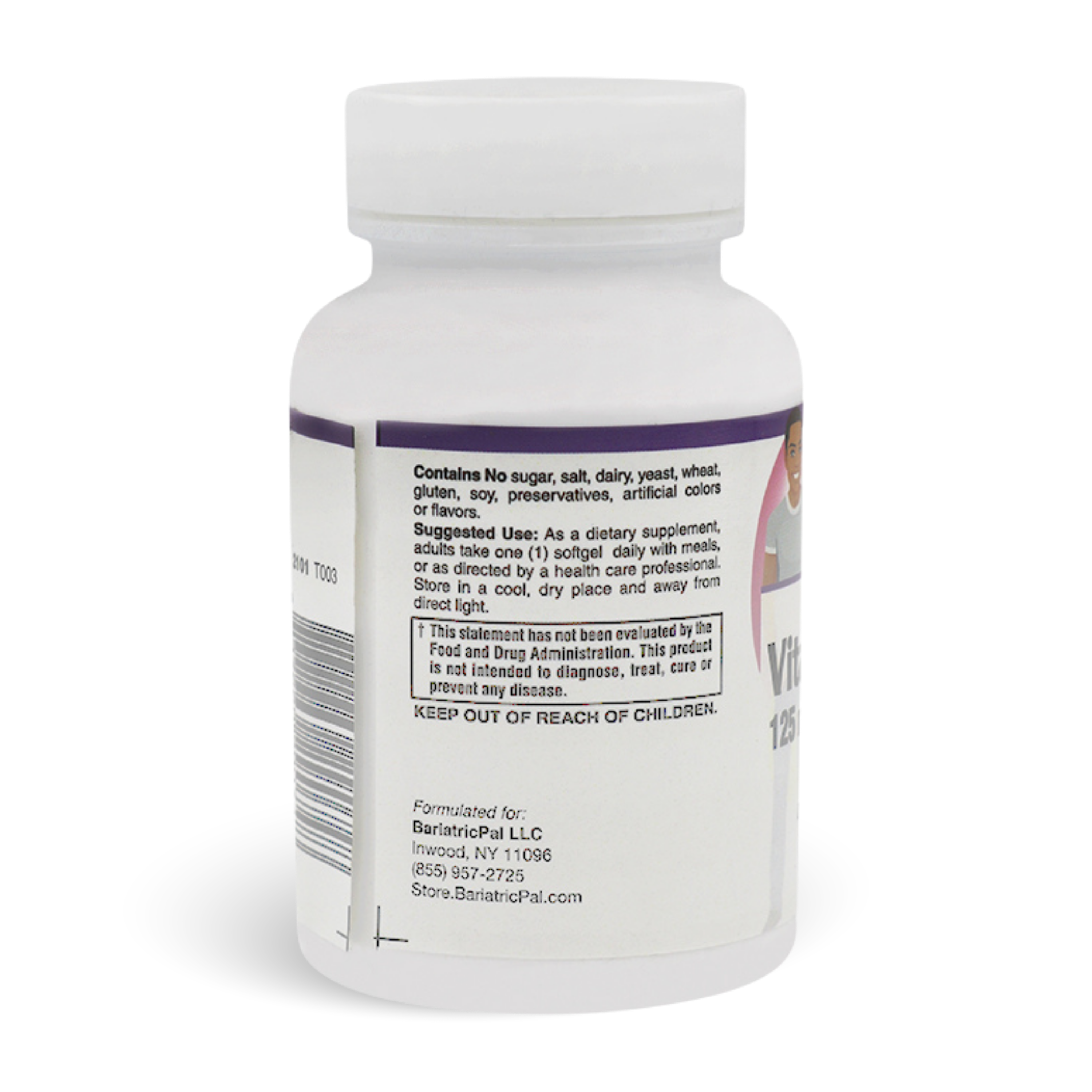 Vitamin D-3 125mcg (5000 IU) - Easy Swallow Vegetarian Softgels by BariatricPal Suggested Use.