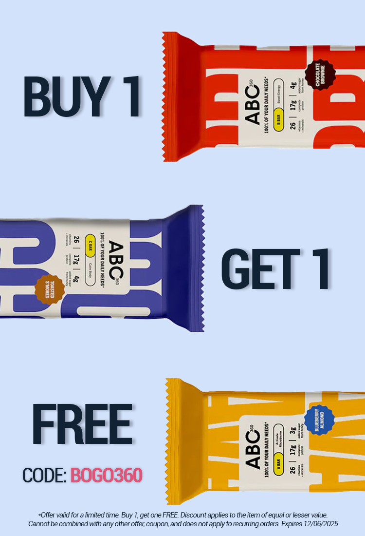 BOGO Free - ABC 360 Bars - use code BOGO360