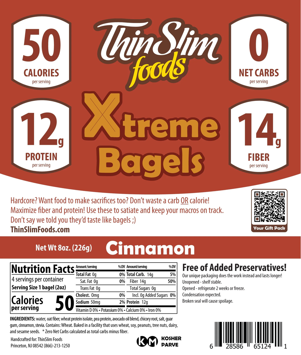 ThinSlim Foods Xtreme Bagels 8 oz.