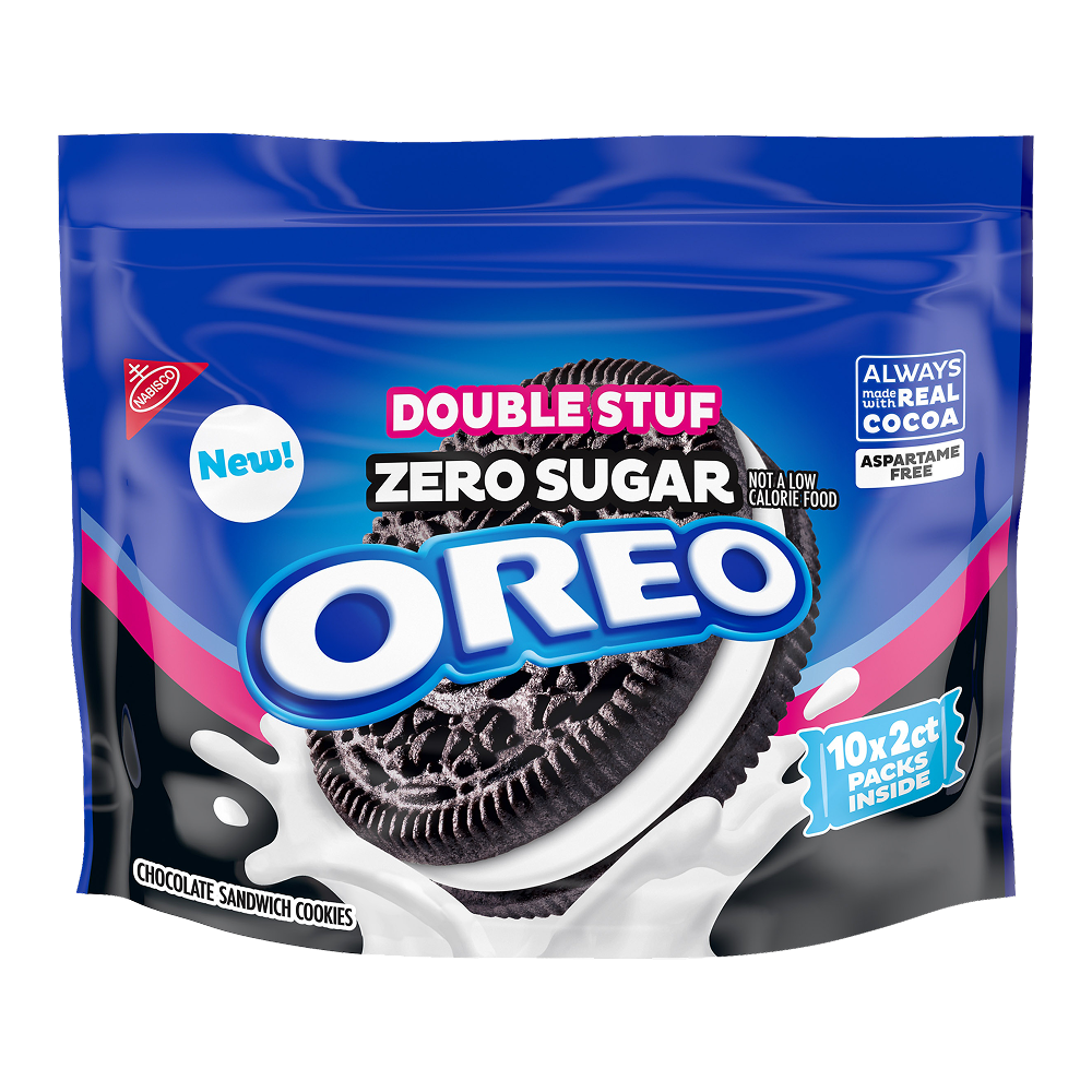 OREO Double Stuf Zero Sugar Chocolate Sandwich Cookies, 10.3 oz