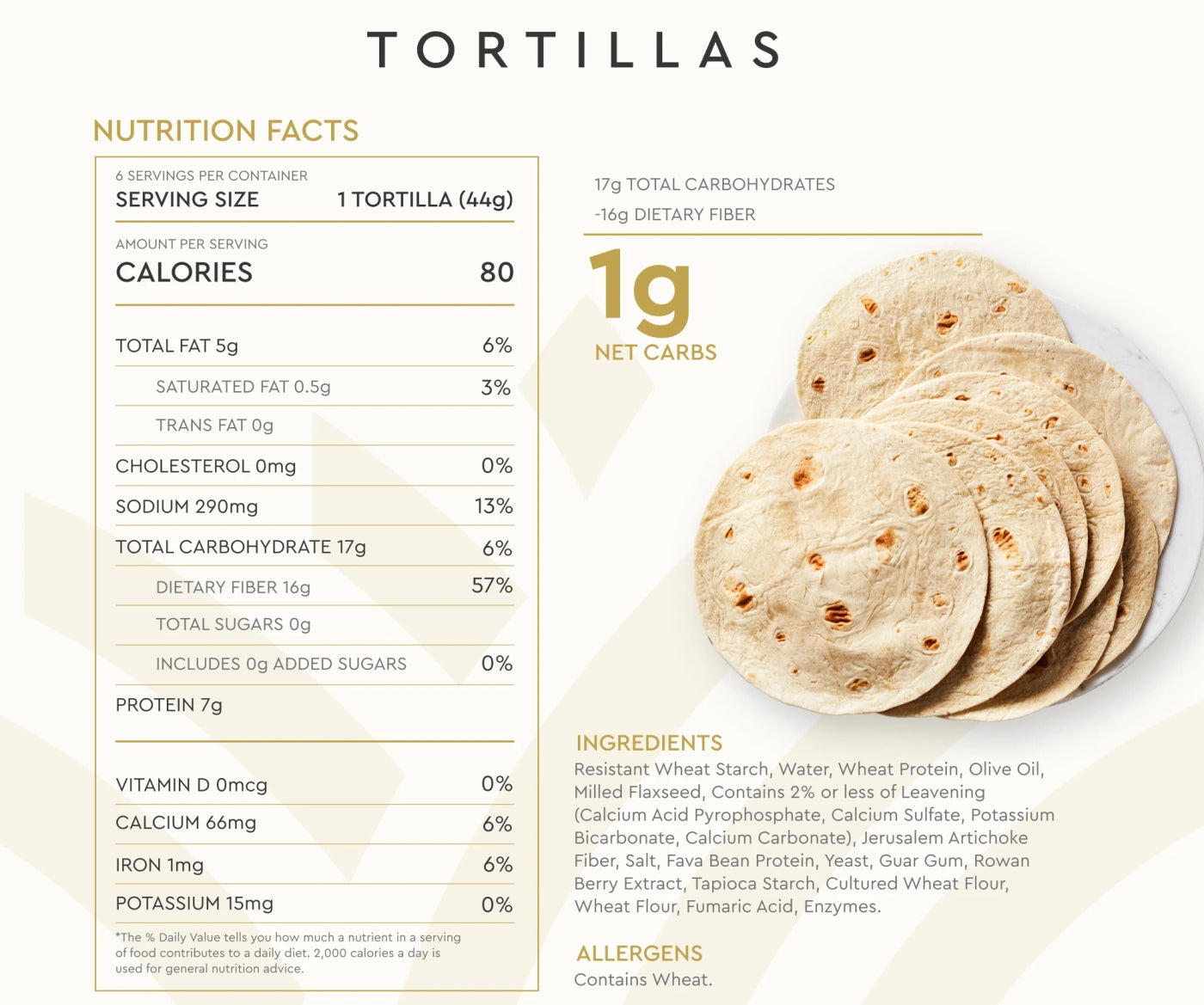 Hero Zero Net Carb Flour Tortillas, 6 tortillas