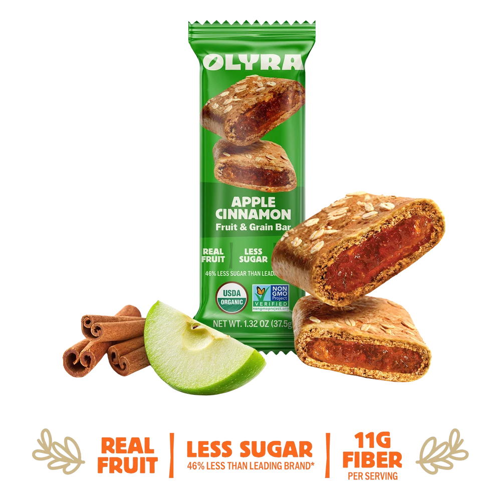 Olyra Fruit & Grain Bars, 5.3 oz, Apple Cinnamon