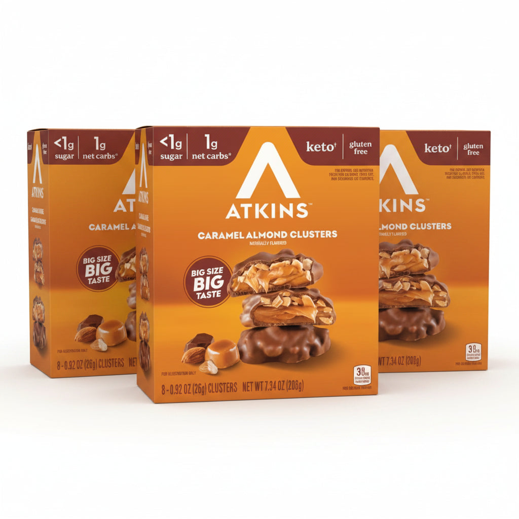 #Flavor_Caramel Almond Clusters #Size_3 Boxes