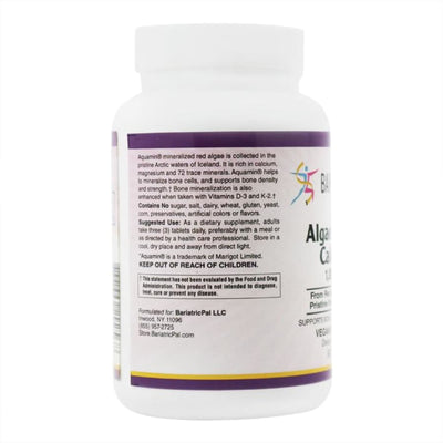 Algae Based Calcium 1,000mg Tablets with Magnesium, D3 and K2 by BariatricPal - Vegan Approved!