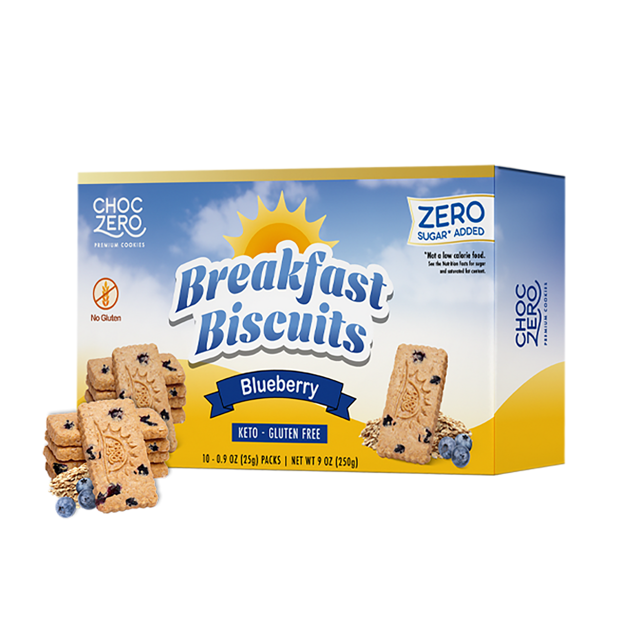 ChocZero Breakfast Biscuits, Blueberry, 9 oz