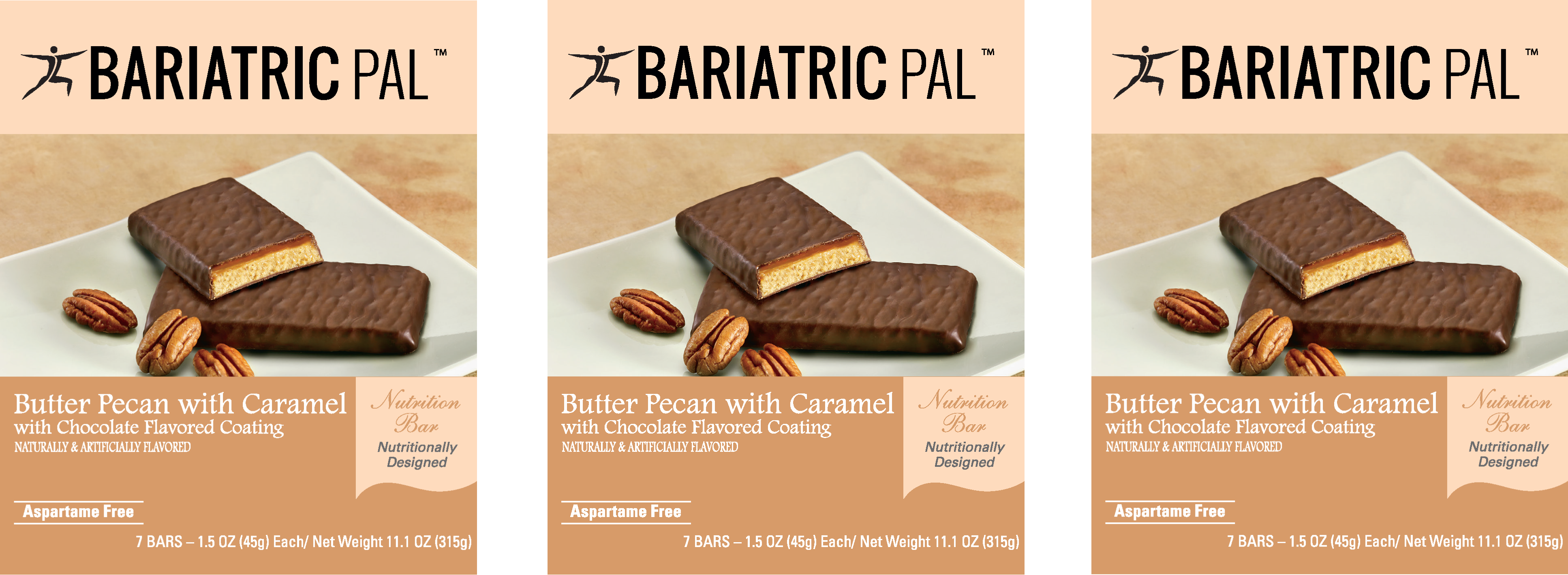 BariatricPal 10g Protein Snack Bars - Caramel Butter Pecan