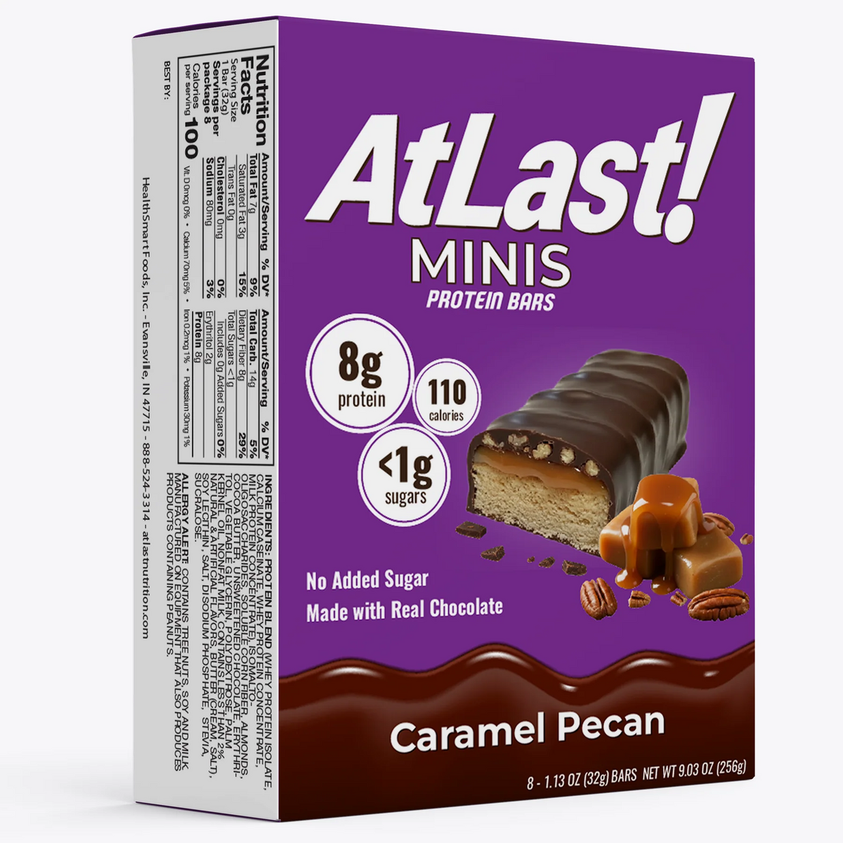 AtLast! Minis Protein Bars, Caramel Pecan