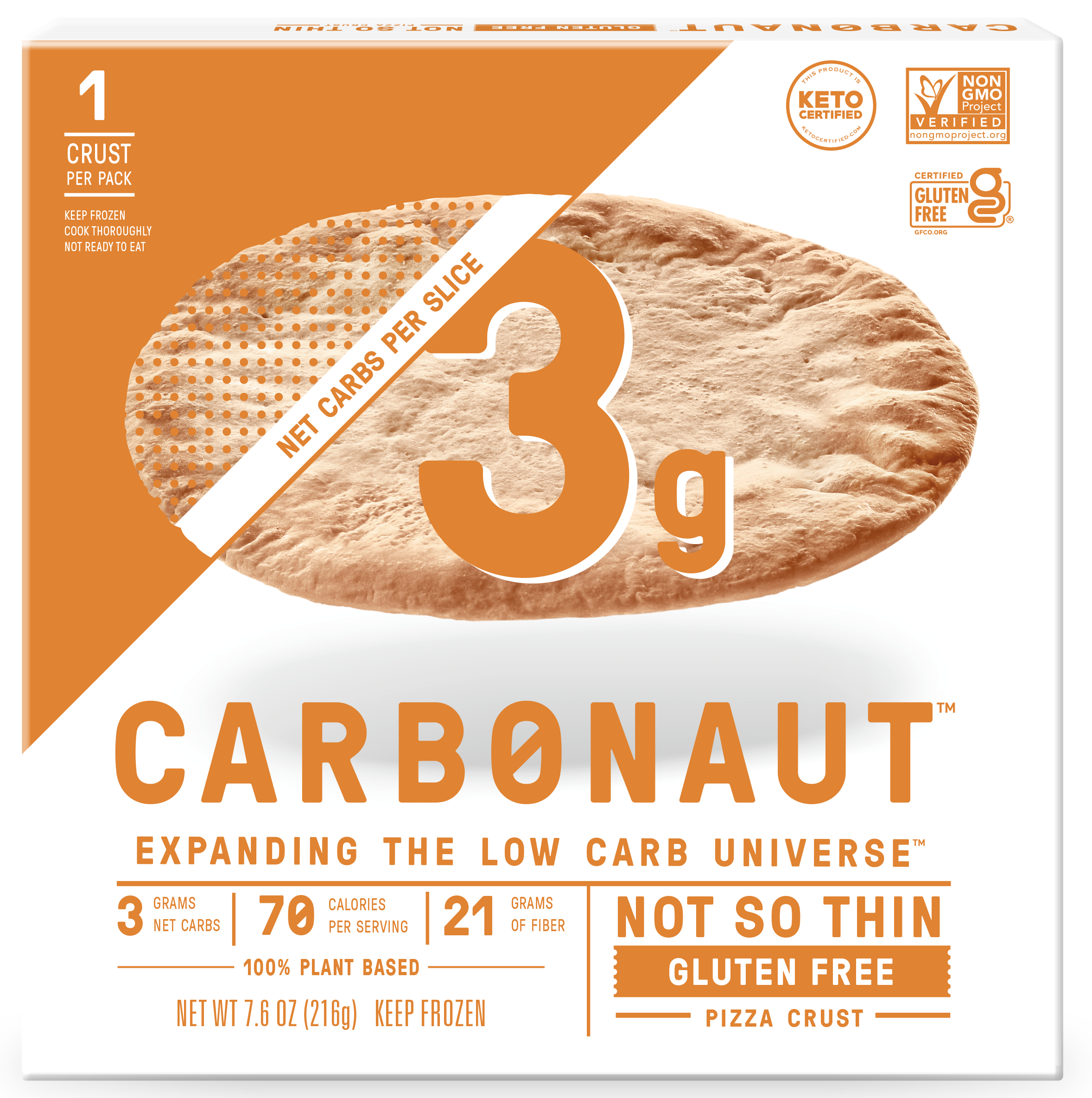 Carbonaut Not So Thin Gluten-Free Pizza Crust