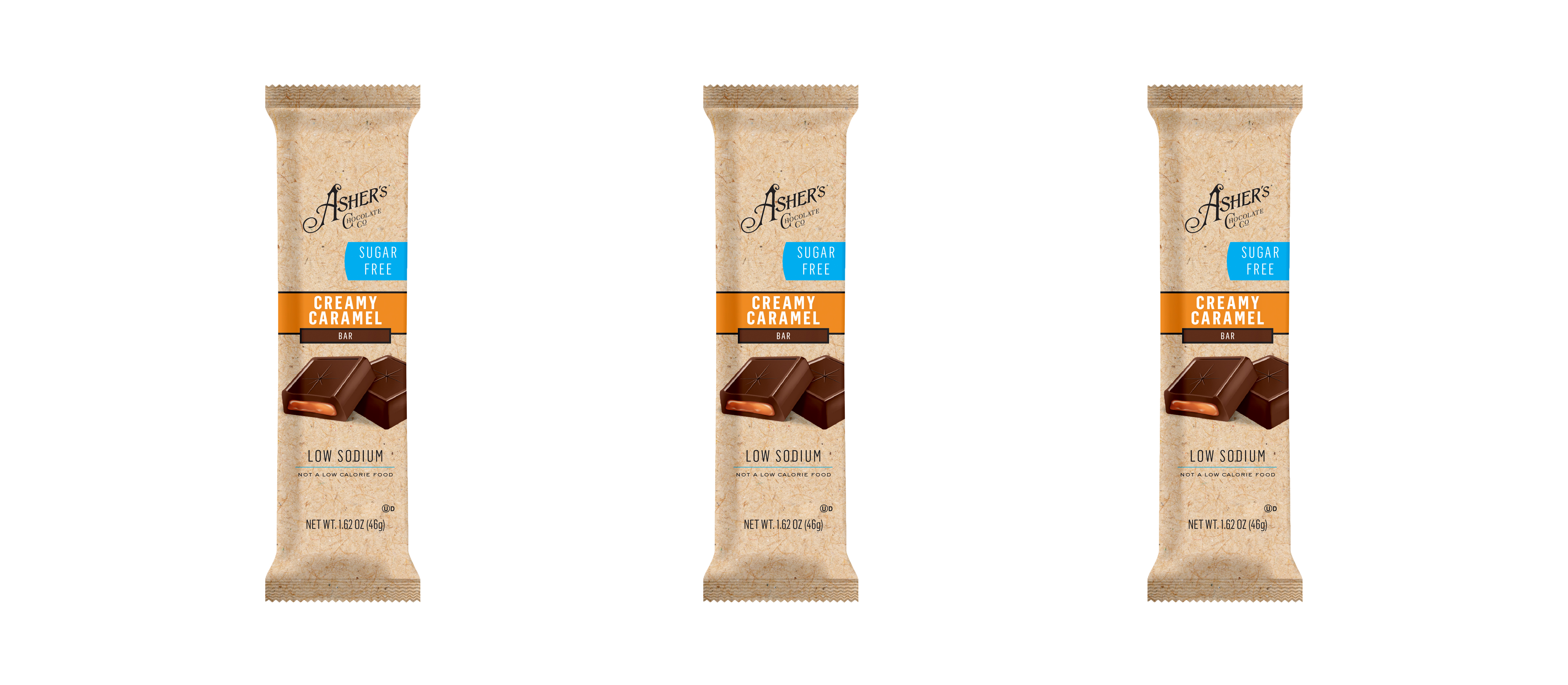 Asher's Chocolate Sugar-Free Chocolate Bars - Creamy Caramel
